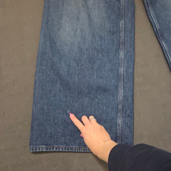 Gap Super Baggy Jeans Womens Sz 27/4  Medium Indigo Blue Wide Leg Denim - Picture 9 of 13